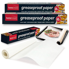 3pk Greaseproof Paper 370mm x 16m Parchment Paper, Greaseproof Paper Roll Ideal for Fries Cookies Cake Parchment Paper for Baking