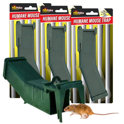 Motel Mouse Humane Mouse Traps No Kill Live Catch and Release 4 Pack -  Reusable, Easy to Use & Clean, No Touch Release, Sensitive Includes  Cleaning