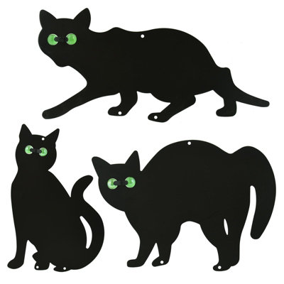 3PK Metal Cat Deterrents - Black | DIY at B&Q