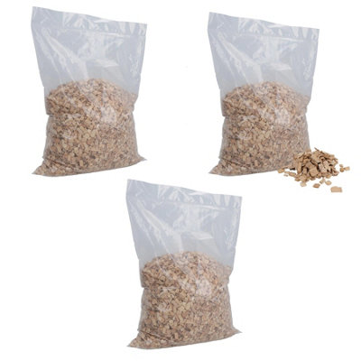 3pk OF 6 Litre Natural Coarse Beech Chips Bird Parrot Cage Bedding Covering