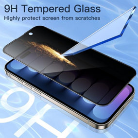 3Pk Privacy Full Coverage Screen Protector for iPhone 15 Pro Max 6.7-Inch