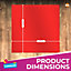 3pk Red Table Cover 121 x 121cm Red Table Cloth Party Disposable Red Plastic Table Cloth Party