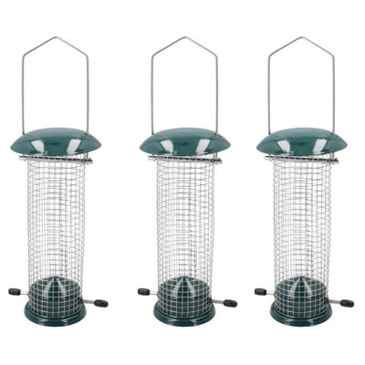 3PK Small Deluxe Bird Feeder Peanut Holder Hanging Feeding Station Wild Birds