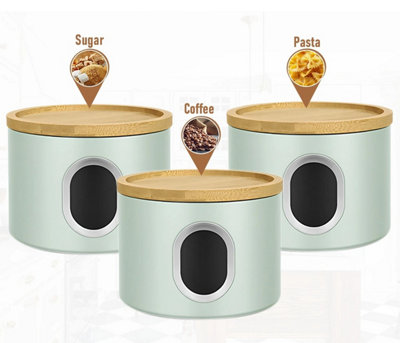 3Tier Airtight Kitchen Storage Canister Set with Lids