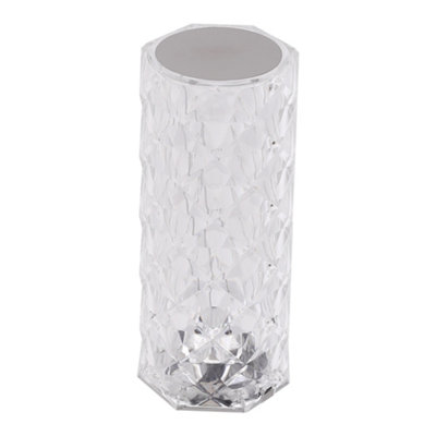 3W Elegant Crystal Ambient Light, Touch Sensor Bedside Lamp Bedroom ...