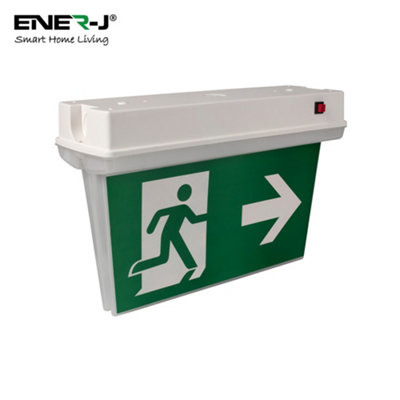 3W LED Emergency Bulkhead Fitting Maintained or Non-Maintained Exit ...