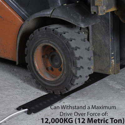 3x 12000KG Drive Over Cable Road Cover Protector Outdoor Event Trunking ...