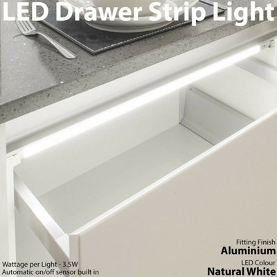 3x 500mm LED Drawer Strip Light AUTO ON/OFF PIR SENSOR Kitchen Cupboard Door