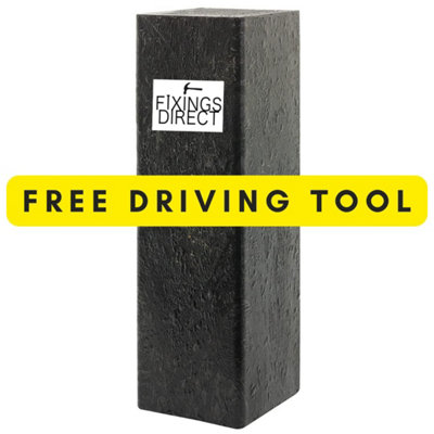 3x 75mm (3") Industrial Fence Post Spike Support 600mm Long (Includes Driving Tool)