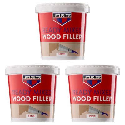 3x Bartoline Ready Mix Wood Filler Brown Flexible Adhesion Frame Door ...
