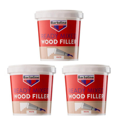 3x Bartoline Ready Mix Wood Filler White Flexible Adhesion Frame Door ...