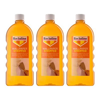3x Bartoline Wallpaper Stripper Concentrated Formula Fast Acting Easy Removal 1L