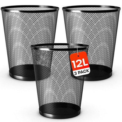 3.1Gal Pedal Trash Can - Compact Plastic Storage Bin, Rustproof & Easy-Clean For Bathroom Laundry Room Home Office Space Saving Design