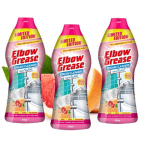 3x Elbow Grease Cream Cleaner Pink Blush Mild Abrasive All Purpose Cleaner 540g