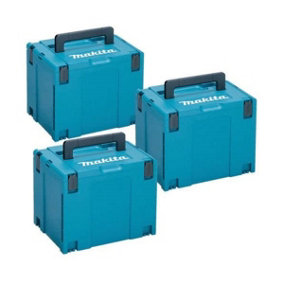 3x Makita MAKPAC Stacking Connector Tool Case Systainer TYPE 4 396 X 296 X 315