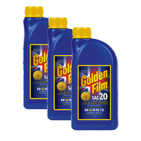 3x MORRIS SAE 20 Classic Motor Oil 1L - Mineral Engine Oil API SD/CC