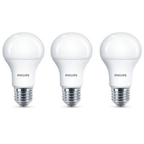 3x Philips LED Frosted E27 75w Warm White Edison Screw Light Bulbs Lamp 1055Lm