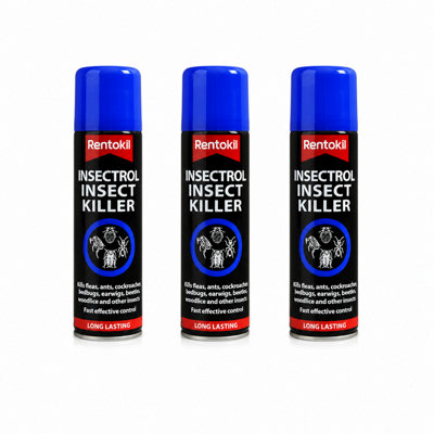 3x Rentokil Insectrol Insect Killer Spray 250ml