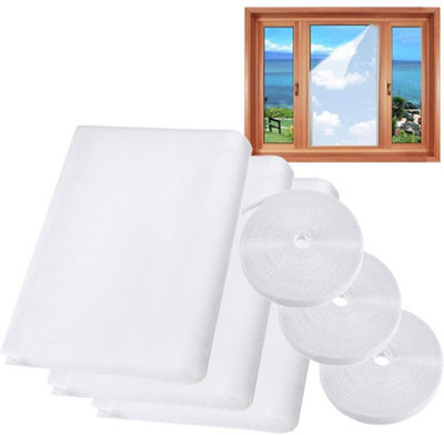 3x Window Fly Screen & Insect Net Bug Net Mosquito Net Mesh for Windows ...