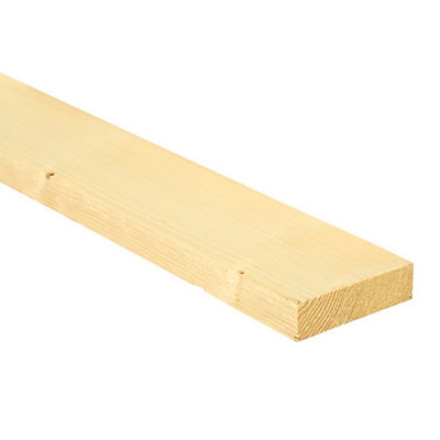 3x1 - 22x75mm White Wood Planed Timber - 1 Meter x 6 - Total 6 Meters