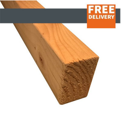 3X2 Scant Timber x 2.4m Eased Edge (4 Lengths In A Pack)