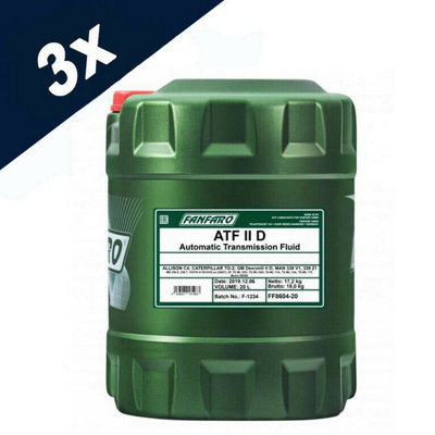 3x20L FANFARO ATF DEXRON 2 Automatic Transmission & Power Steering Fluid Oil