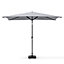 3x2M Outdoor Garden Rectangular Parasol Umbrella Patio Sun Shade Crank Tilt with Square Base, Light Grey