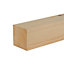 3x3 Inch Planed Timber  (L)1200mm (W)69 (H)69mm Pack of 2