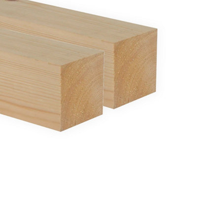 3x3 Inch Planed Timber  (L)1800mm (W)69 (H)69mm Pack of 2