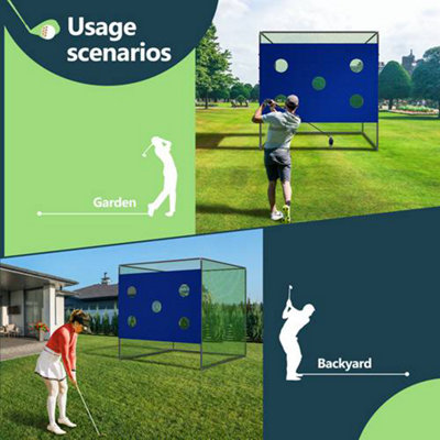 3X3M Backyard Golf Practice Swing Hitting Training Cage Nets 5 Hole Target Sheet