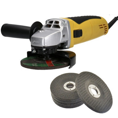 4 1/2" (115mm) Angle Grinder Tool with 5pk 115mm Grinding Discs