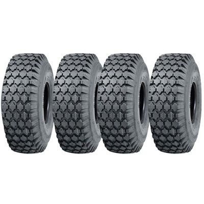 4.10/3.50-6 tyre, for hand cart, truck, mower, implement, washer tire - set of 4