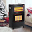 4.2kw Black Indoor Mobile Freestanding Ceramic Infrared Heating Gas Heater with Wheels 3 Heat Setting