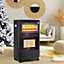 4.2kw Black Indoor Mobile Freestanding Ceramic Infrared Heating Gas Heater with Wheels 3 Heat Setting