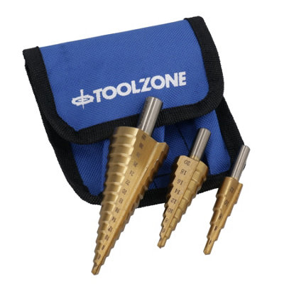 4 - 42mm Step Cone Drill 14 Steps Hole Cutter HSS 4341 Titanium Finish ...