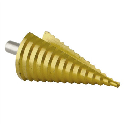 4-42mm Step Cone Drill 14 Steps Hole Cutter HSS 4341 Titanium Finish Reamer