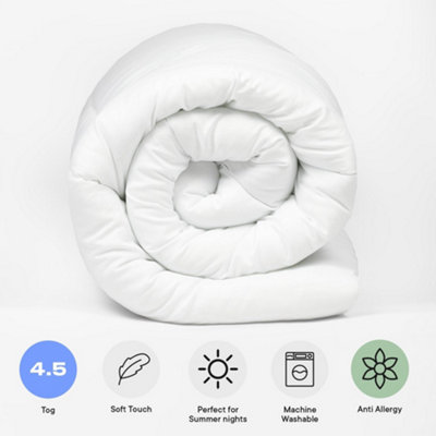 4.5 Tog Anti Allergy Duvet Quilt Bedding Hotel Quality