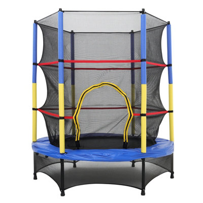 4.5FT Kids Mini Trampoline with Safety Enclosure - 3