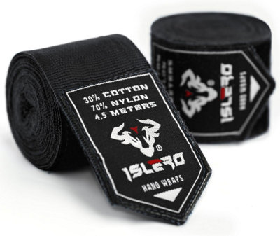 4.5m Boxing Hand Wraps Inner Gloves Elasticated Fabric Thumb Loop ...