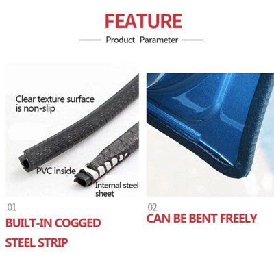 4.5M U Shape Rubber Car Door Edge Trim Protector Strip Black