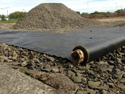 4.5m x 100m Weed Control Ground Cover Membrane Landscape Fabric Woven Geotextile - 3