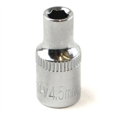4.5mm 1/4" Drive Shallow Metric Socket Single Hex / 6 sided Bergen