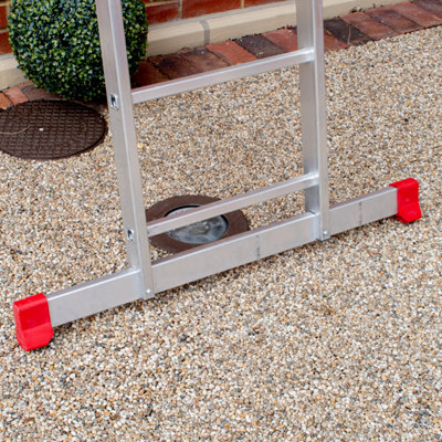 6.50 m rung home master 3 section extension ladder