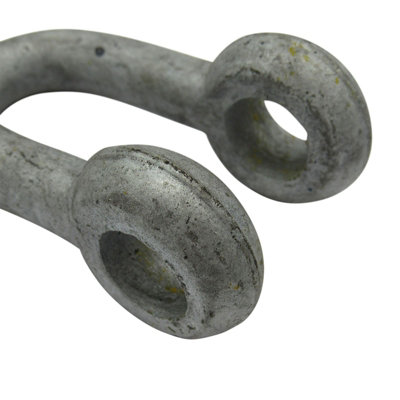 4.75 Ton Safety Pin Galvanised Dee Shackle - 4750KG Upset Forged Tested Certified - 4