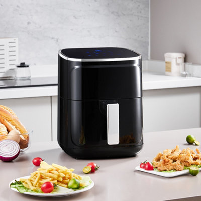 4.7L Kitchen Air Fryer with Smart Touch Display, Black