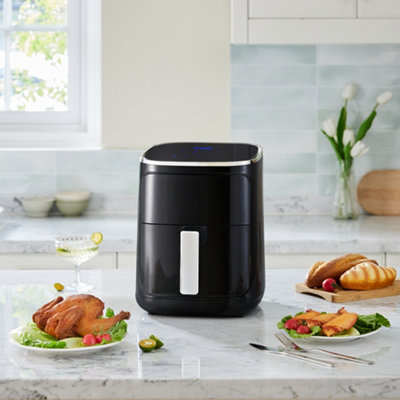 4.7L Kitchen Air Fryer with Smart Touch Display, Black