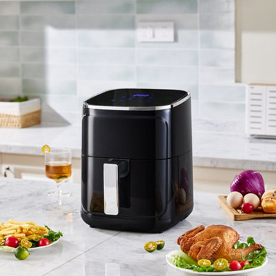 4.7L Kitchen Air Fryer with Smart Touch Display, Black