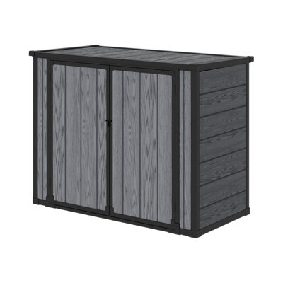 4.7x2.5ft Garden Tool Bicycle Storage Shed PP Storage Shed in Grey