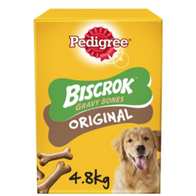 4.8kg Pedigree Biscrok Gravy Bones Dog Treats Dog Biscuits (12x400g)