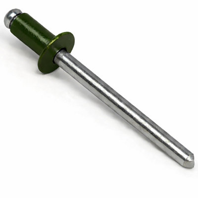 4.8mm x 10mm - Pack of 100 - ISO 15977 - Chrome Green RAL 6020 Painted ...